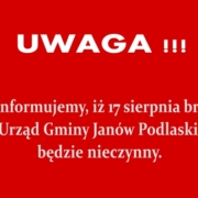 17 sierpnia 2020 r. dzień wolny od pracy