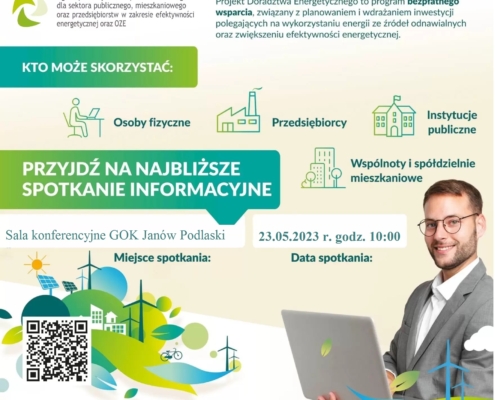 Spotkanie informacyjne – „Czyste Powietrze”, „Mój Prąd” oraz „Agroenergia”.